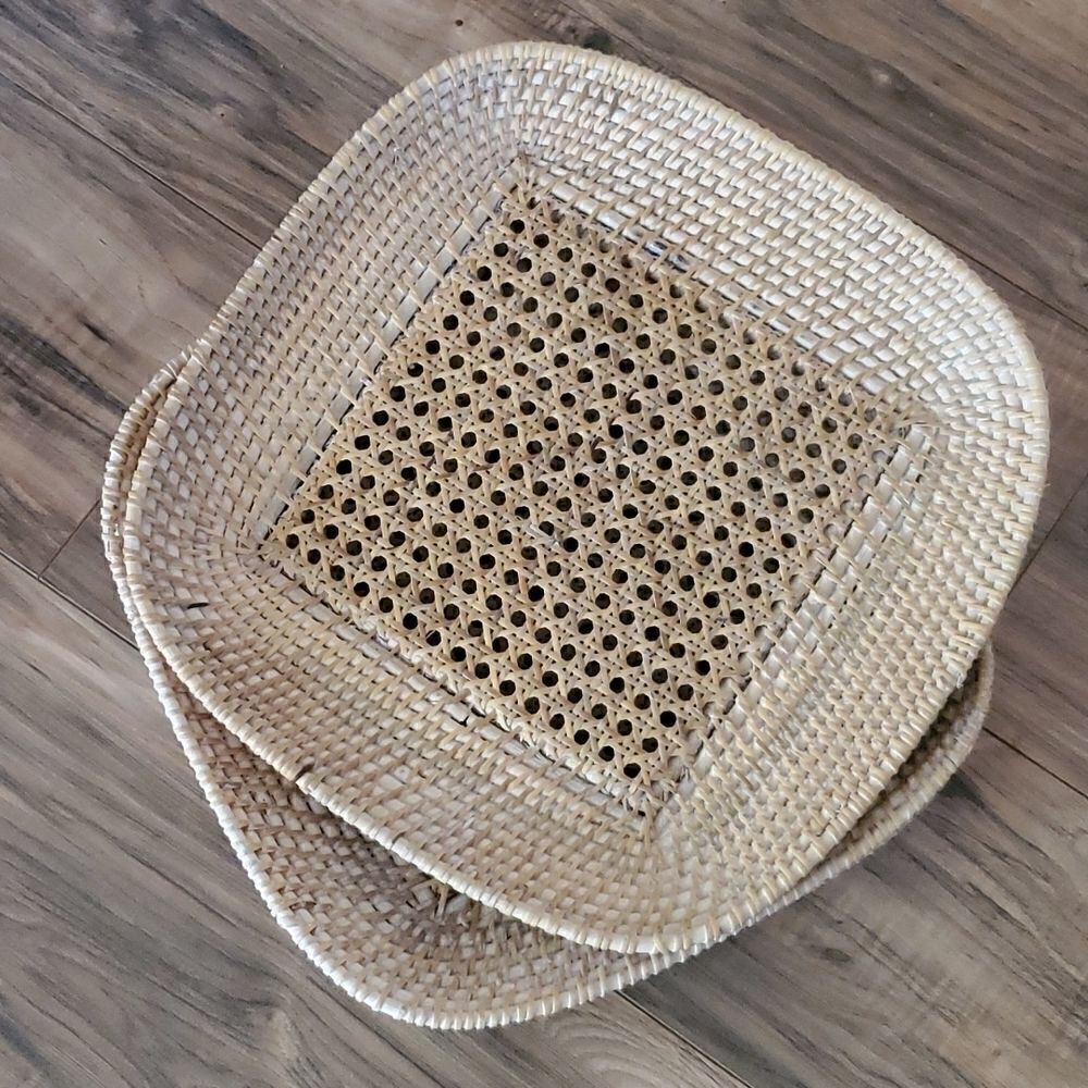 Bamboo and Rattan Square Woven Chargers
